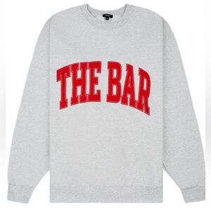 The BAR Varsity Light Gray and Big Apple Red Sweatshirt